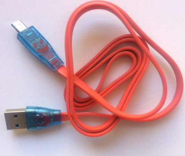 Micro USB Data Cable With Smiley Charging Indicator
