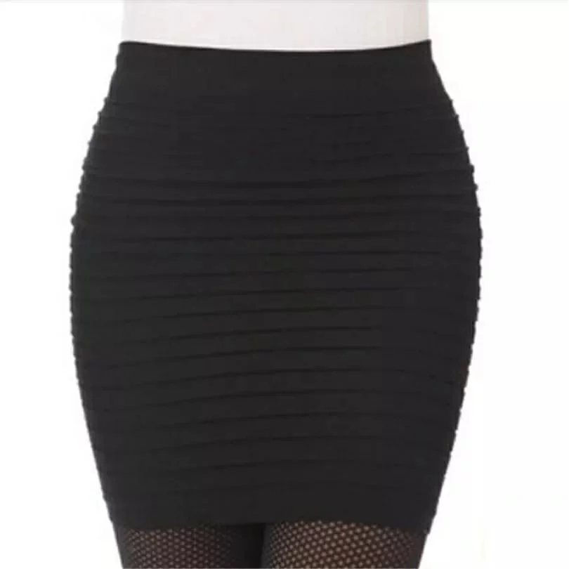 Pencil Short Skirt women knee length four way Lycra