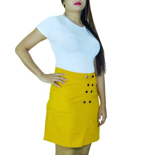 Soft cotton mini Skirt Women Straight fit stretchable